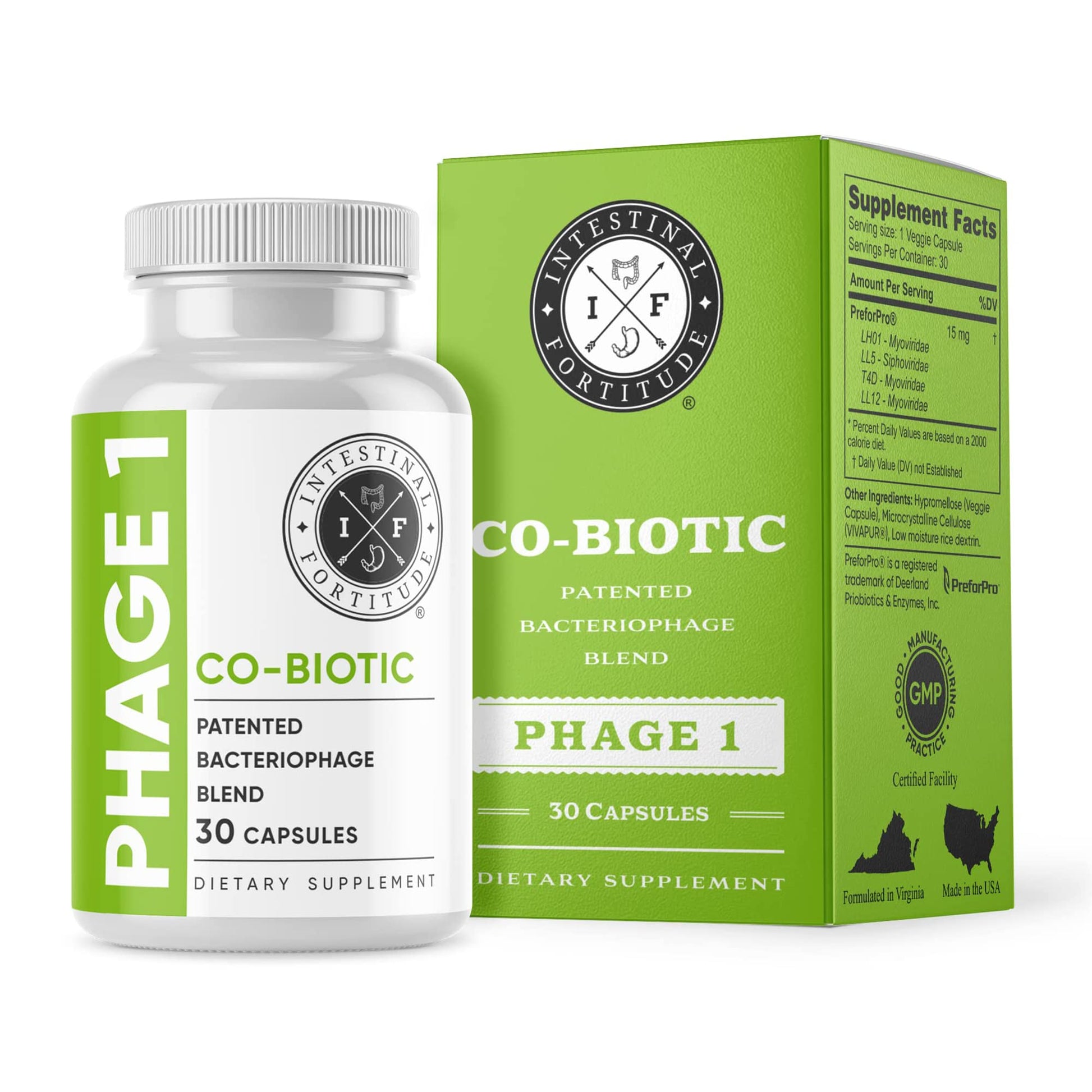 Intestinal Fortitude Phage 1 - Ultimate Gut Health Supplement, Total Restore Intestinal Defense, Patented Bacteriophage Blend for Gut Support, Digestive & Immune System Health, Destroy Bad Bacteria Intestinal FortitudeBuy Supplements Australia