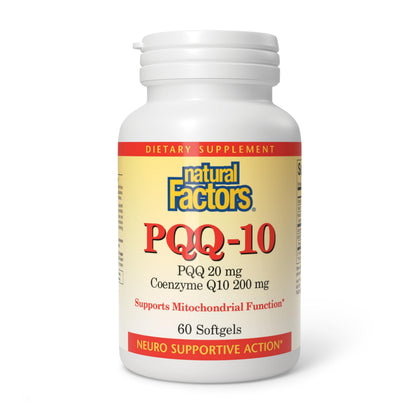 Natural Factors, PQQ-10, Supports Energy and Healthy Aging, Dietary Supplement, 60 softgels (60 servings) Natural FactorsBuy Supplements Australia