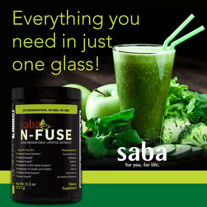 Saba N-Fuse-Whole Food Daily Nutrition,-Phytonutrients, Pre and Probiotics, Enzymes SabaBuy Supplements Australia