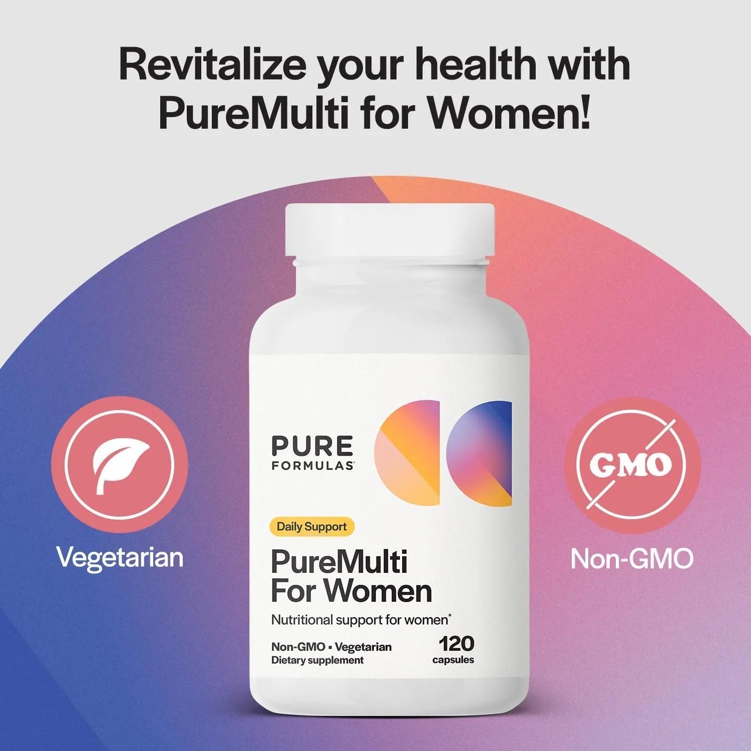 PureFormulas PureMulti for Women - Comprehensive Multivitamin for Women with Essential Nutrients and Herbal Support Womens Daily Multivitamins PureFormulas
