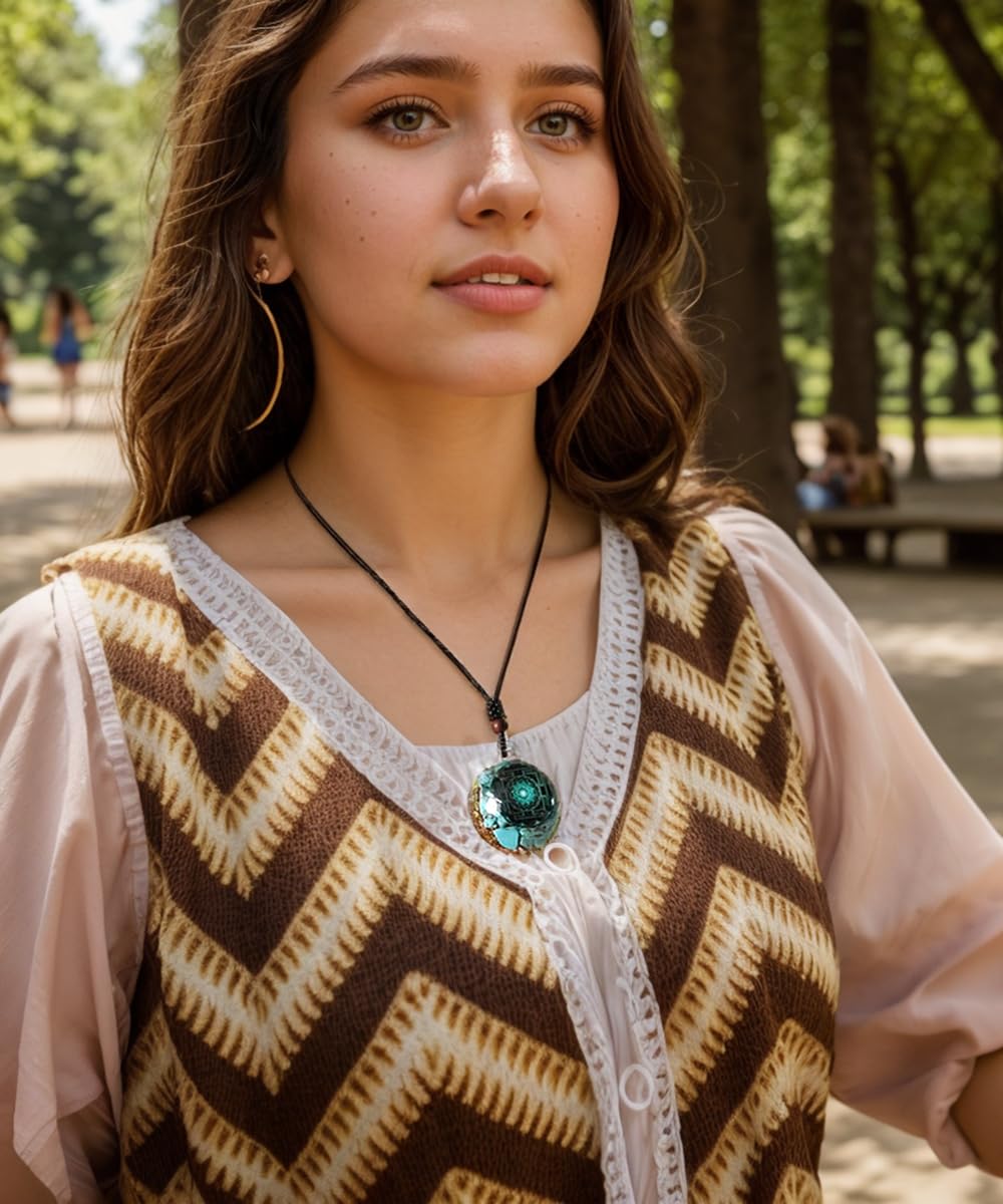 Day Day Up Turquoise Orgonite Pendant Healing Crystal jewelry Orgone Yoga Necklace Reiki Spiritual Day Day UpBuy Supplements Australia