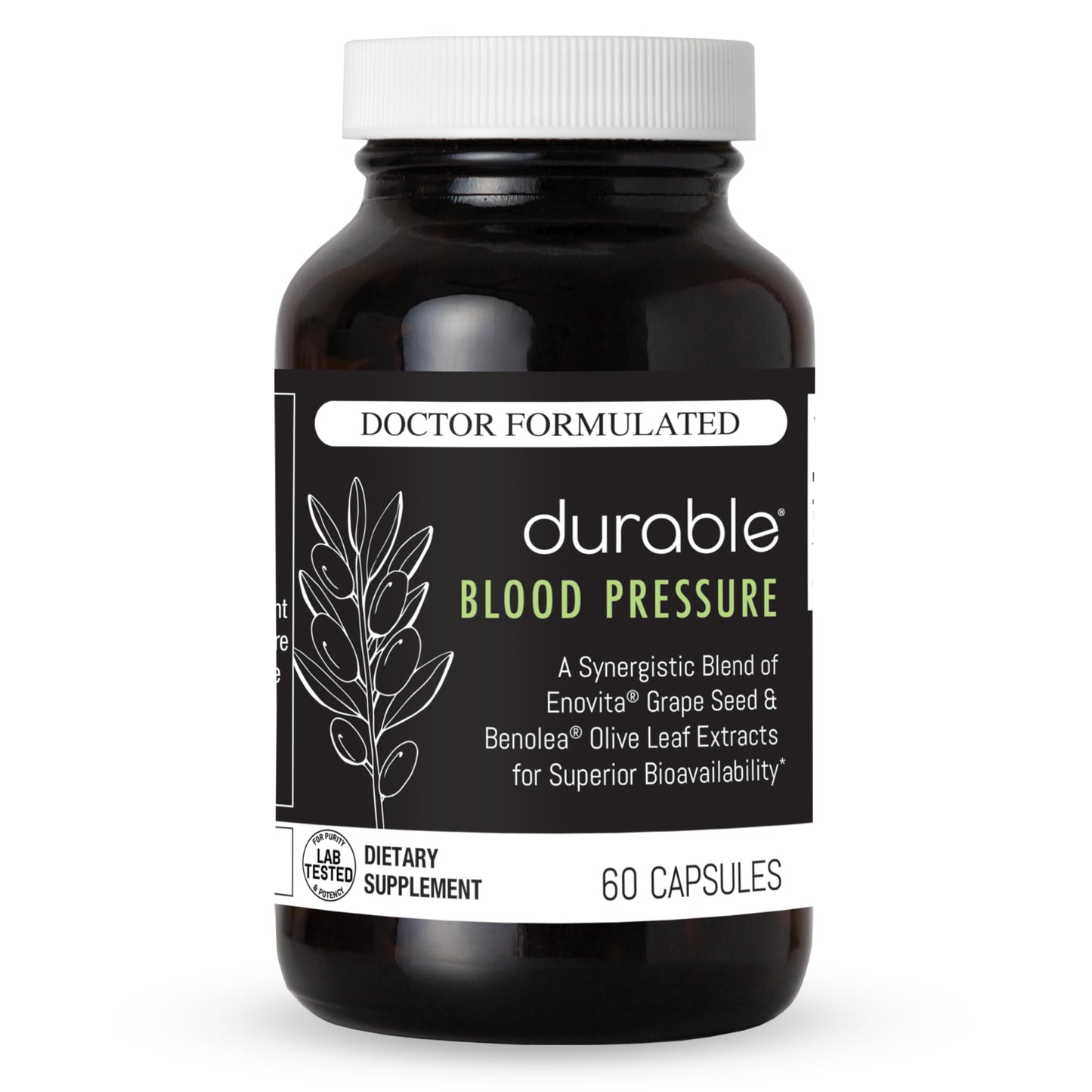Durable Blood Pressure – Benolea Olive Leaf & Enovita Grape Seed Extract – Healthy Circulation, Nitric Oxide & Artery Support – Doctor Formulated, Vegan, Non-GMO, Made in USA (60 Capsules) DurableBuy Supplements Australia