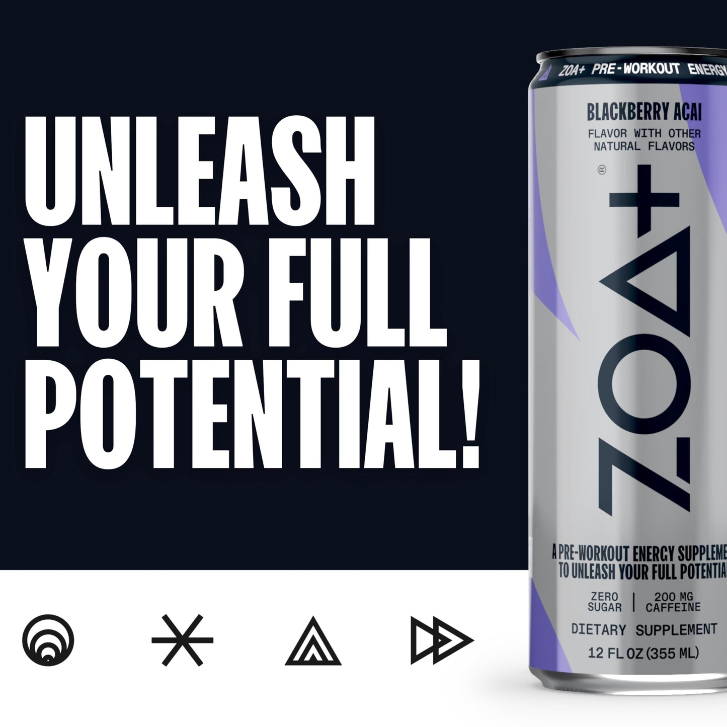 ZOA Plus Sugar-Free Pre-Workout Drink, Ready to Drink with Nitric Oxide, Vitamin B, C and D ZOABuy Supplements Australia