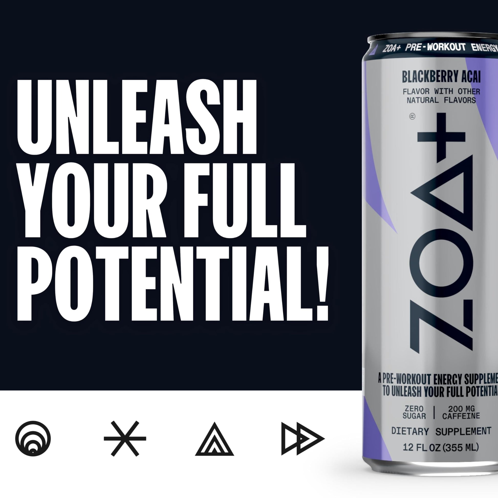 ZOA Plus Sugar-Free Pre-Workout Drink, Ready to Drink with Nitric Oxide, Vitamin B, C and D ZOABuy Supplements Australia