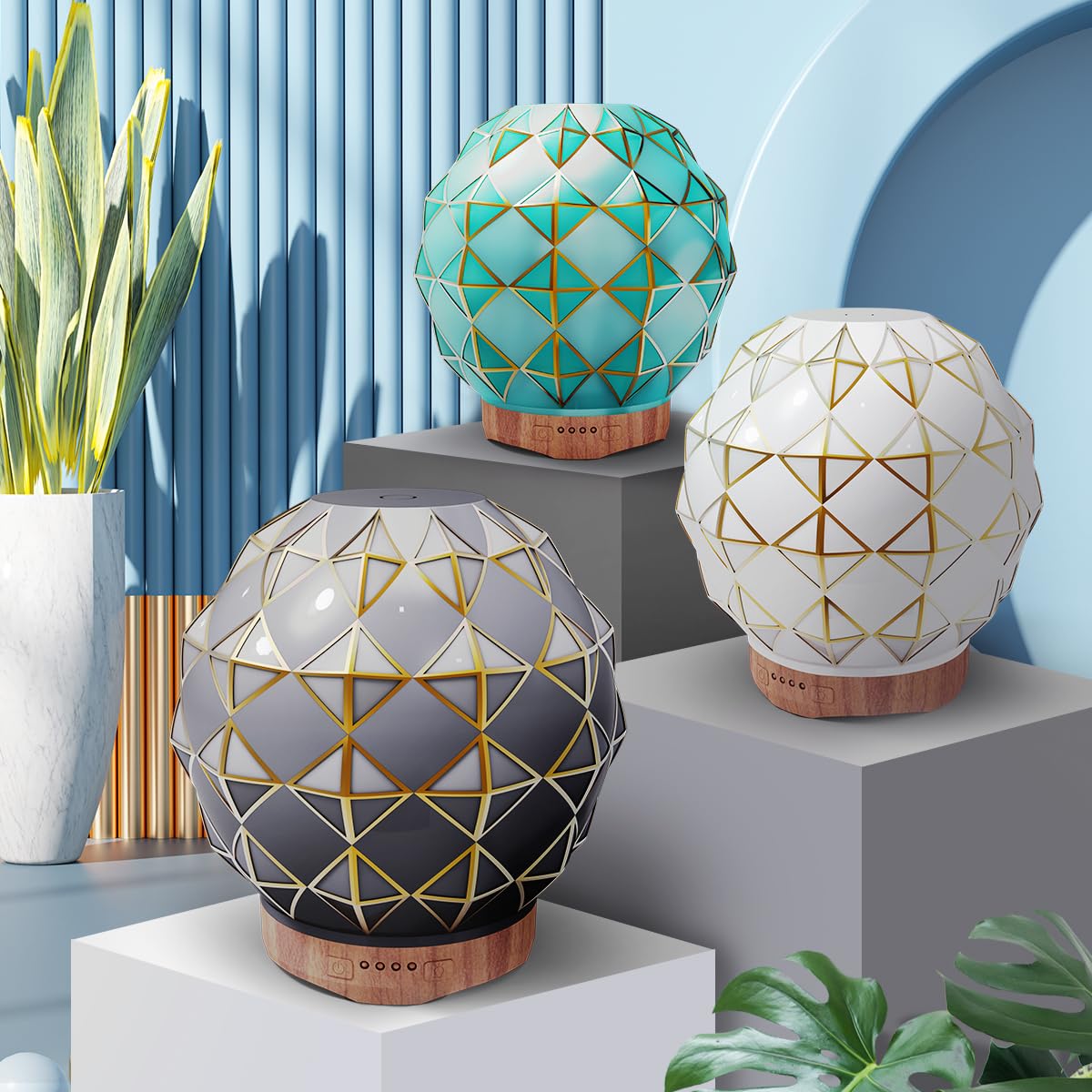Youenkity Essential Oil Diffuser, Glass Ultrasonic Aromatherapy Diffuser with 7 Color LED Lights YOUENKITYBuy Supplements Australia