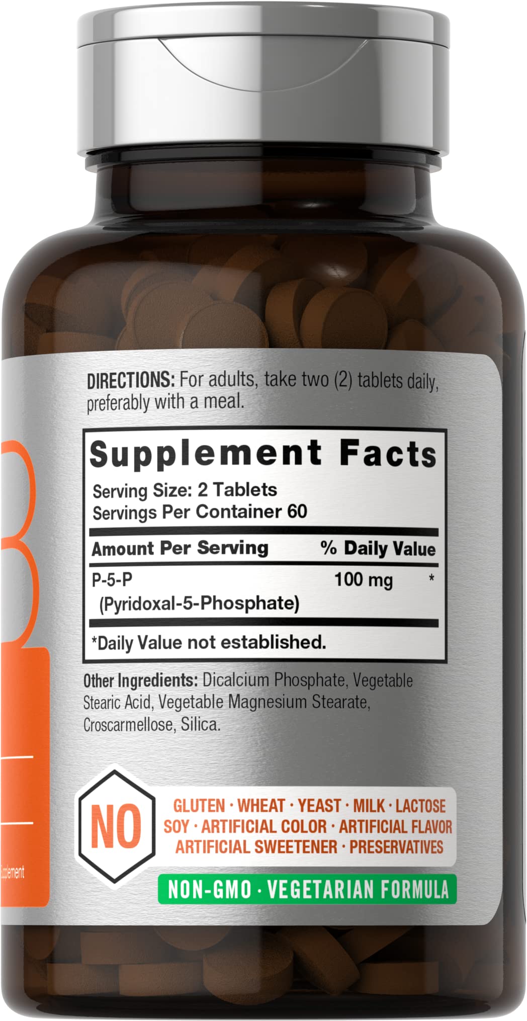 P-5-P Activated Vitamin B6 100mg | 120 Tablets | Vegetarian Supplement, Non-GMO HorbäachBuy Supplements Australia