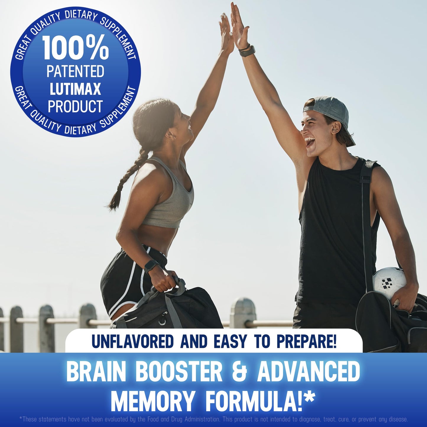 Lutimax Luteolin Complex Powder Brain Supplement with Rutin - Nootropic Brain Supplements for Memory and Focus to Improve Brain Health - Antioxidant Supplement for Immune Support - 100 Servings Solo LutiBuy Supplements Australia