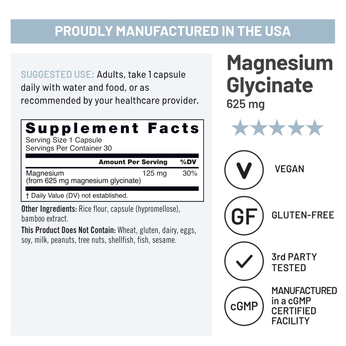 NatureWise Magnesium Glycinate 625 mg - High Absorption Chelated Magnesium Glycinate for Sleep, Relaxation, Muscle & Bones*