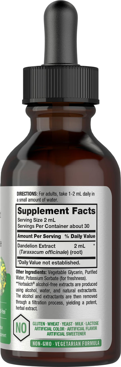 Dandelion Root Extract | 2 fl oz | Super Concentrated | Alcohol Free Liquid Tincture HorbäachBuy Supplements Australia