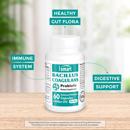 Supersmart - Bacillus Coagulans Probiotic 4 Billion CFU per Day (High Absorption) SupersmartBuy Supplements Australia