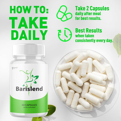 (3 Pack) Barislend Capsules, Official Barislend Pink Salt Pills with All Natural Ingredients, Bari-Slend Advanced Formula Vitamin Pills for Health and Wellness Support for Men and Women (180 Capsules) SyvorBuy Supplements Australia