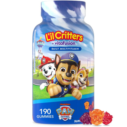 L’il Critters Paw Patrol Gummy Vites Daily Gummy Multivitamin for Kids, Vitamin C, D3 for Immune Support Cherry Lil CrittersBuy Supplements Australia