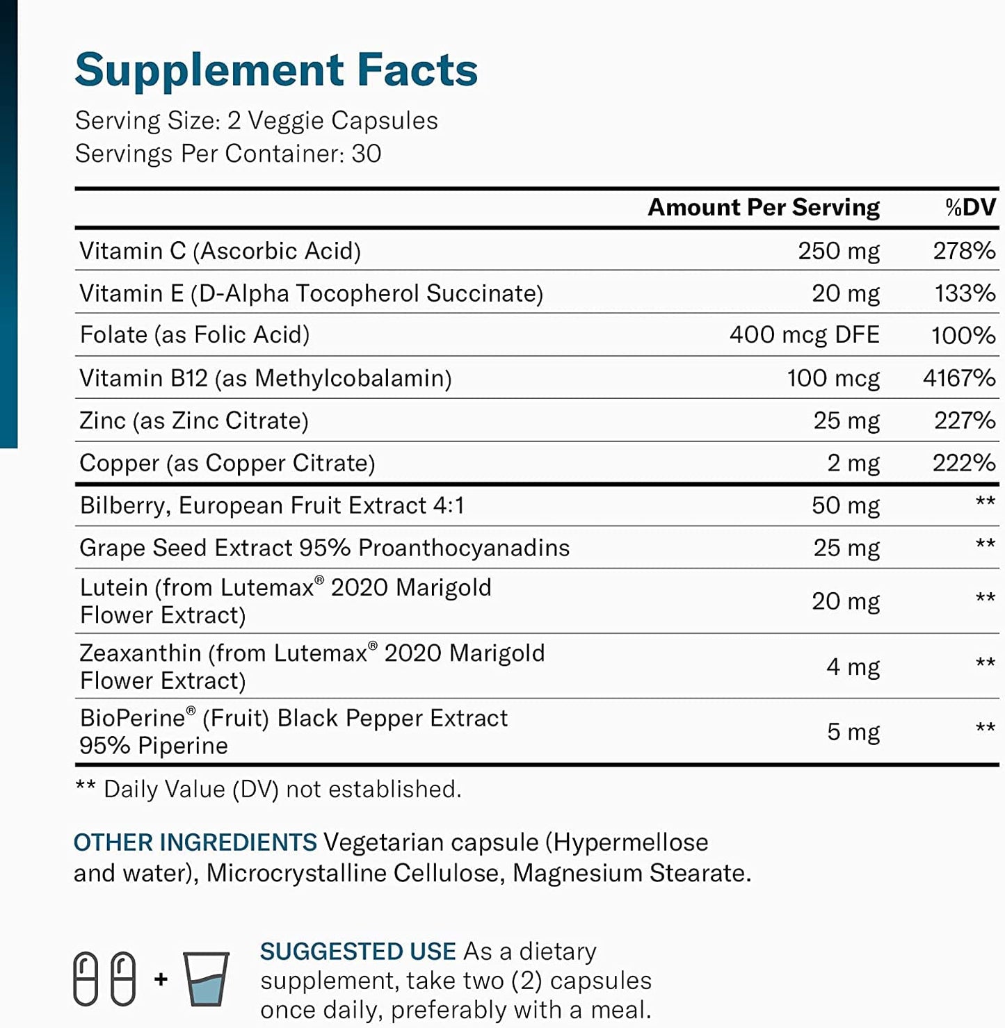 Areds 2 Eye Vitamins - Lutein, Zeaxanthin & Bilberry Extract - Supports Eye Physician's CHOICEBuy Supplements Australia