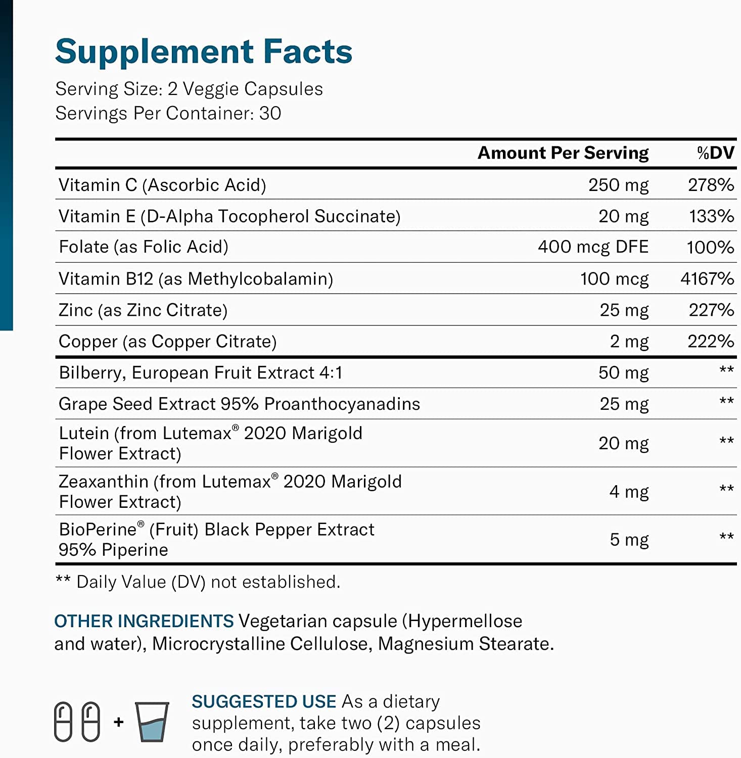 Areds 2 Eye Vitamins - Lutein, Zeaxanthin & Bilberry Extract - Supports Eye Physician's CHOICEBuy Supplements Australia