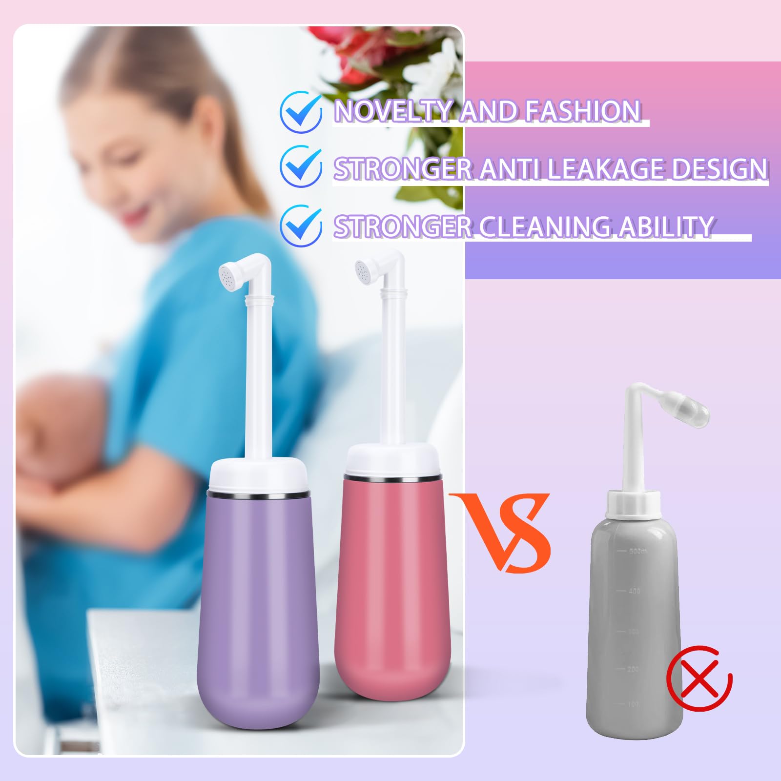 Peri Bottle for Postpartum Care, 13.5 OZ Perineal Bottle for Recovery and Cleansing After Birth VicnKioHBuy Supplements Australia