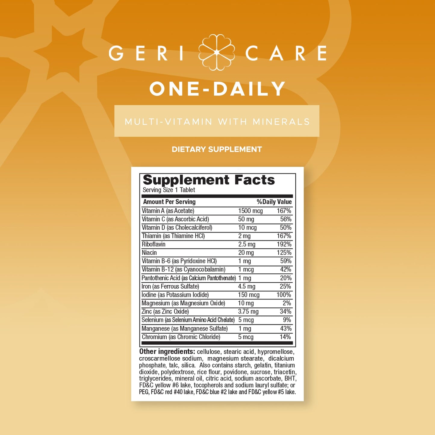 One-Daily Multivitamins with Minerals for Men & Women (100 Tablets) by GeriCare| High-Potency Multi-Vitamin & Multimineral Dietary Supplement for Immunity, Energy| Complete Daily Nutritional Support GeriCareBuy Supplements Australia