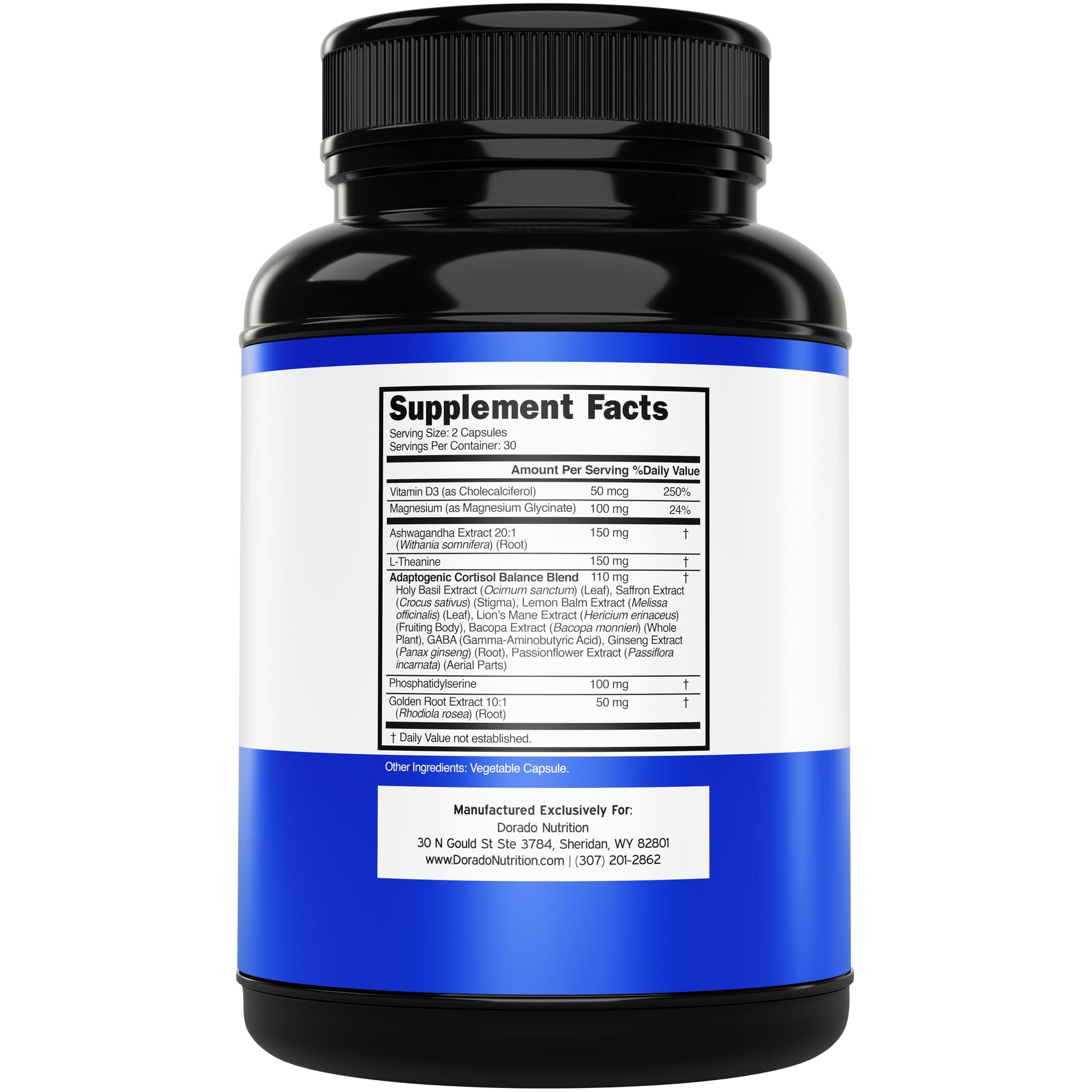 Cortisol Supplements for Women & Men with 14 in1 Blend (Magnesium, Ashwagandha, L Theanine & More) Healthy Cortisol Balance & Calm Mood Support - Third Party Tested, Non GMO, USA Made - 60 Count DORADO NUTRITIONBuy Supplements Australia