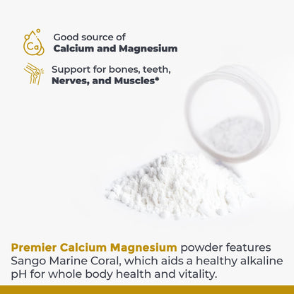Premier Research Labs Calcium Magnesium Powder - Natural Coral Calcium Powder for Bone Health, Mix with Water for Alkaline PH Balance - 8 oz Premier Research LabsBuy Supplements Australia