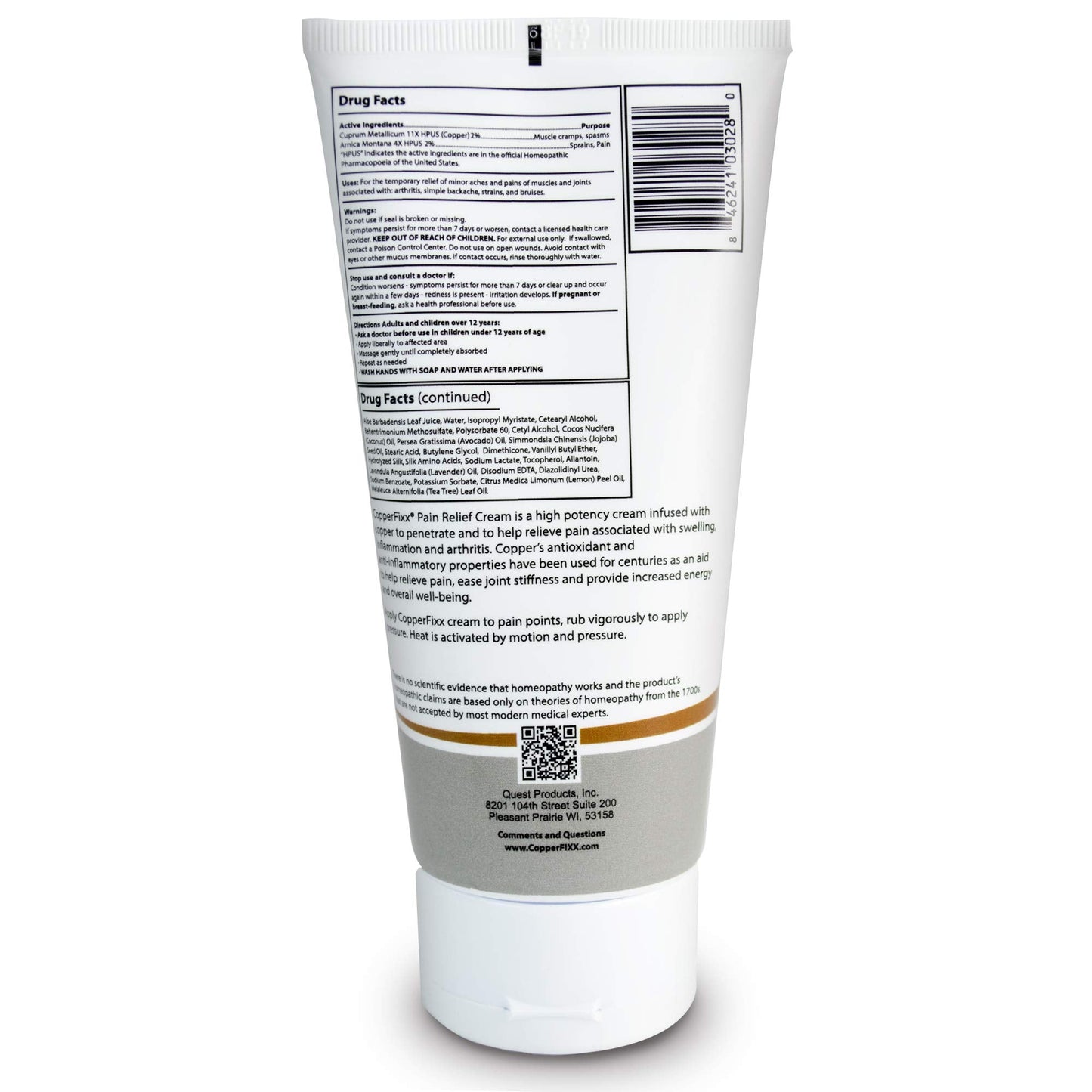 CopperFixx Pain Relief Cream, 5 Fl Oz Tube Powered by Copper with Heat Technology Arnica for Muscle & Stiffness Joint Inflammation, Knee, Back, Shoulder Arthritis Pain. Fast Acting, CF03028 CopperFixxBuy Supplements Australia