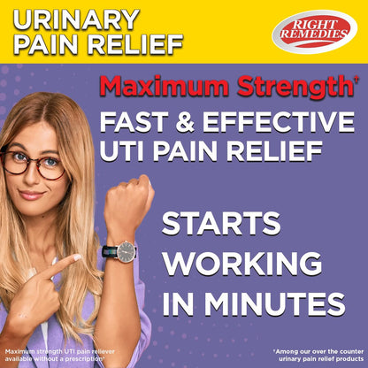 RIGHT REMEDIES Urinary Pain Relief Phenazopyridine HCl 99.5mg Tablets | Maximum Strength OTC for Fast Relief of UTI Pain, Burning and Bladder discomfort | Generic AZO Maximum Strength (72 Count) RIGHT REMEDIESBuy Supplements Australia