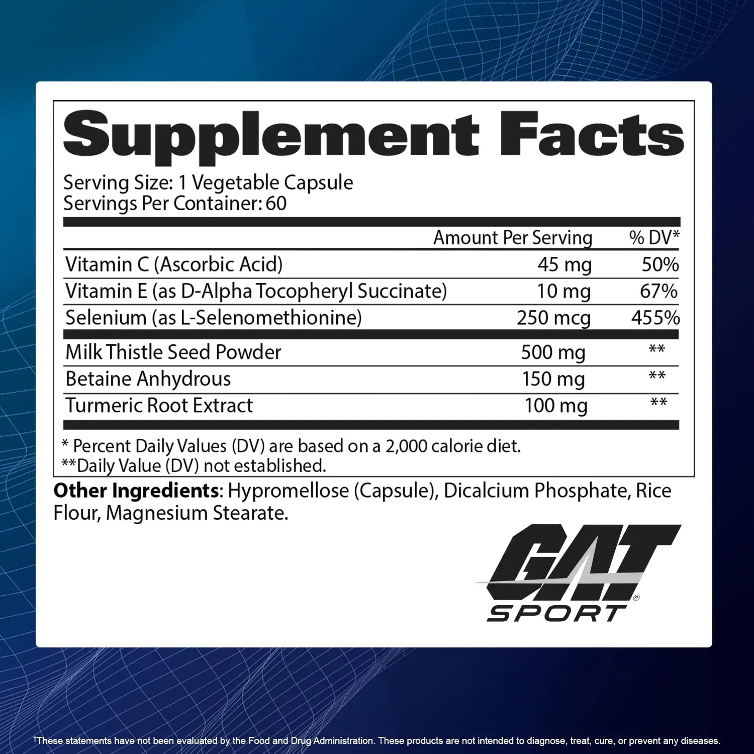 GAT SPORT Essentials Liver Cleanse Multivitamin, 60 Count GAT SPORT