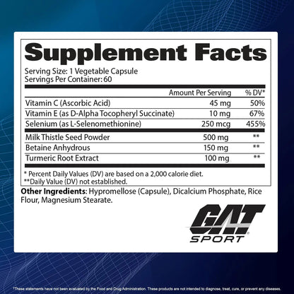 GAT SPORT Essentials Liver Cleanse Multivitamin, 60 Count GAT SPORT