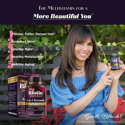 Purity Products MyBiotin SuperClinical New 5-in-1 Elite Multivitamin + MB40X Biotin Matrix Daily Multi - Thicker Hair Starting in 3 Weeks Purity Products