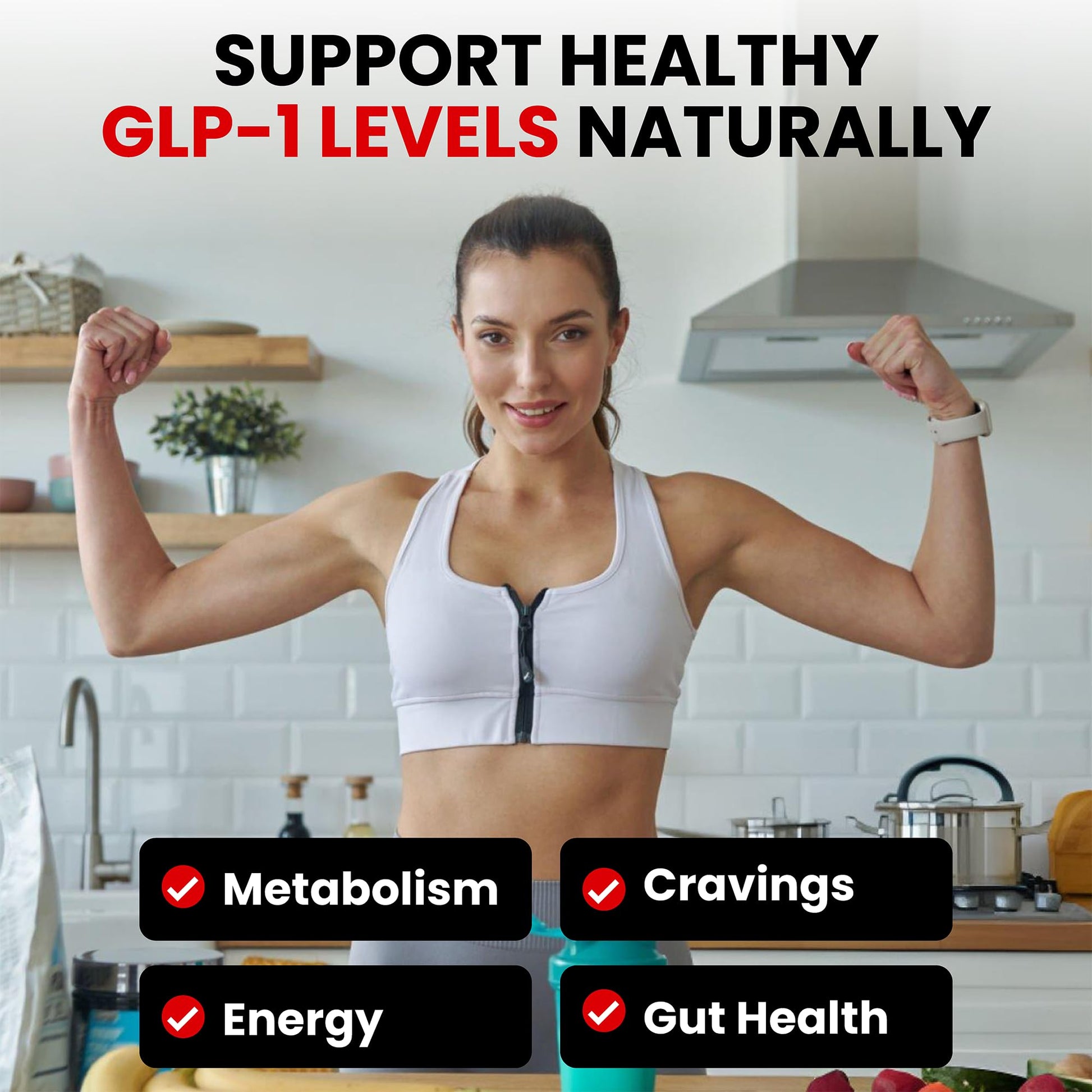 Zenrenu GLP-1 Supplement for Women - Natural Metabolism, Appetite & Craving Support – Super Berberine, Cinnamon,Akkermansia Probiotic,11-in-1 Gut Support - GLP Activate -60 Vegan Caps ZenrenuBuy Supplements Australia