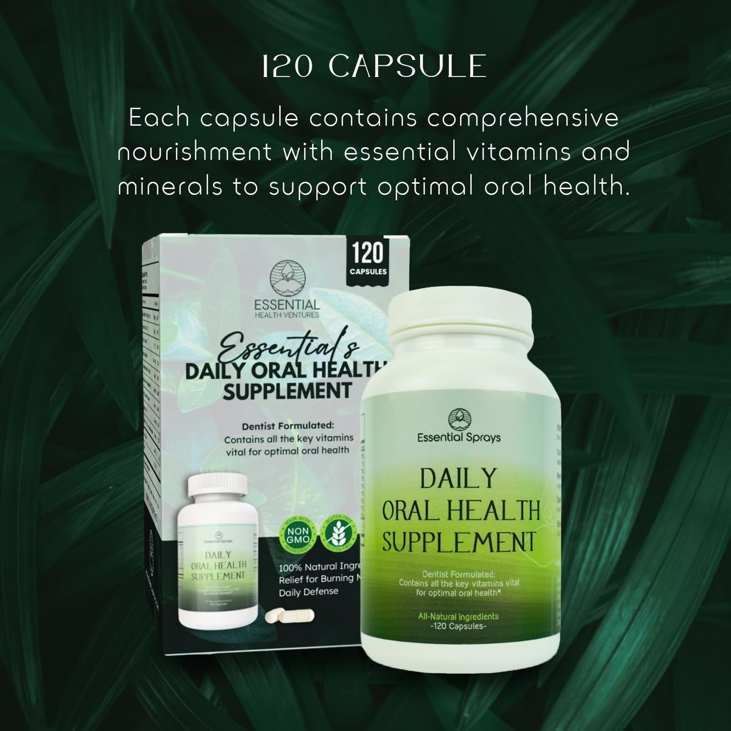 Essential Sprays Daily Oral Health Supplement - 30 Servings - Dentist Formulated Advanced Holistic Approach with L-Lysine, Niacin, Thiamin, & Vitamins for Men & Women Essential SpraysBuy Supplements Australia