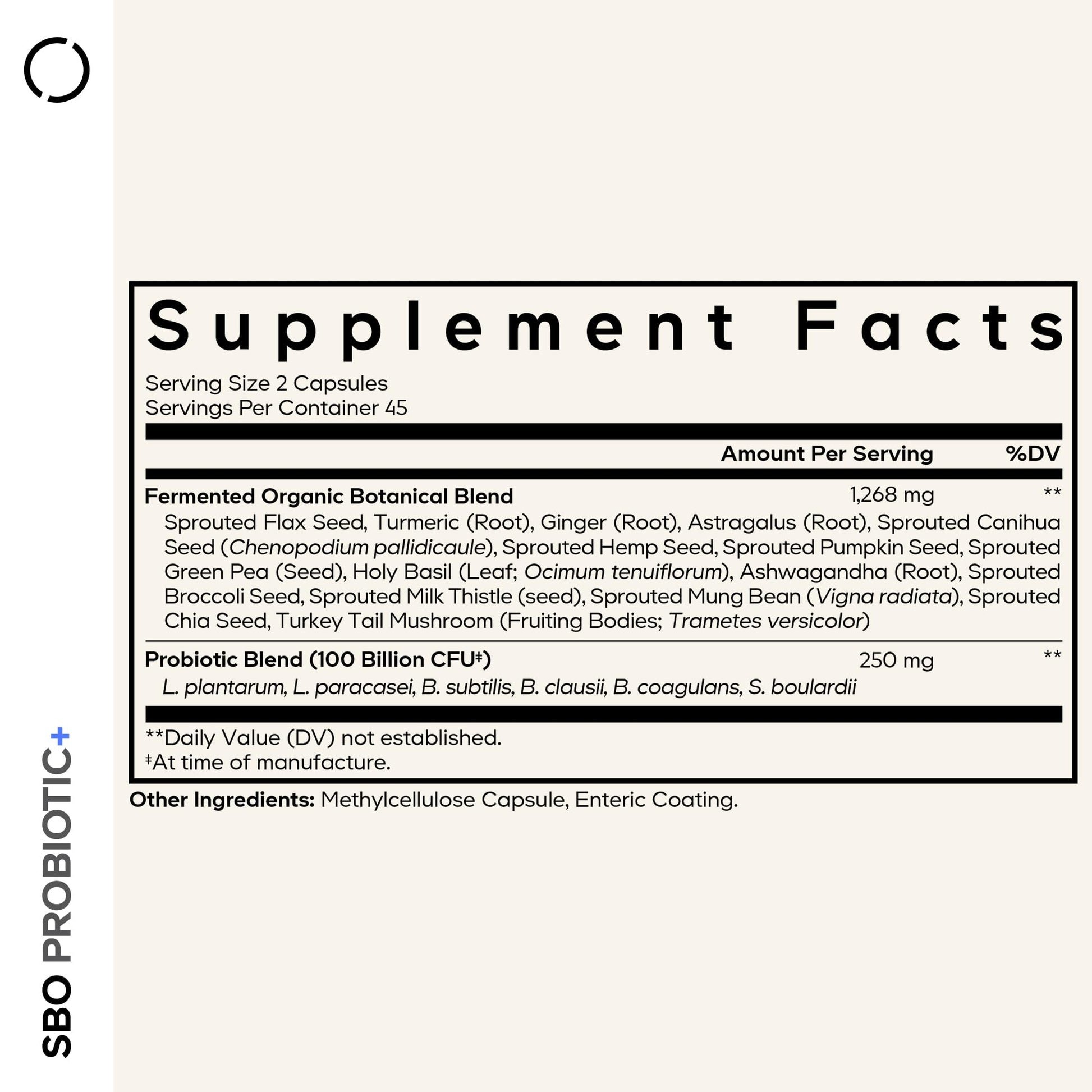 Codeage SBO Probiotics, 100 Billion CFUs Per Serving, Multi Strain Soil Based Organisms Blend and Organic Fermented Botanical Blend, Shelf-Stable, 90 Capsules CodeageBuy Supplements Australia