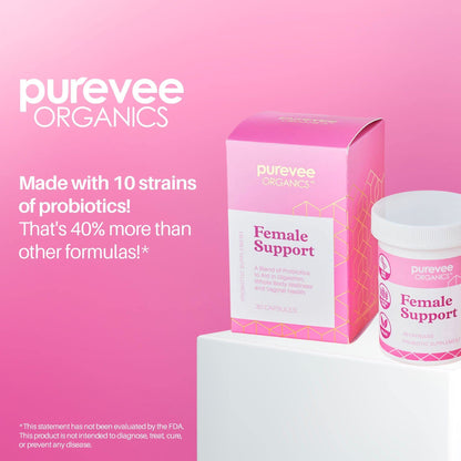 Purevee Organics Vaginal Probiotics for Women, 10 Essential Probiotic Strains, Vaginal + pH Balance Purevee OrganicsBuy Supplements Australia
