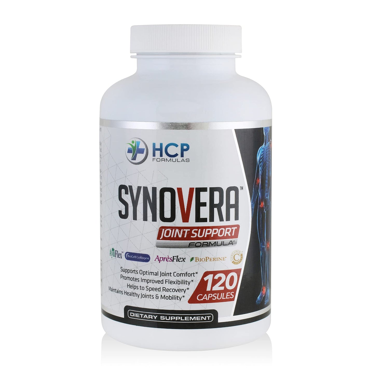 HCP Formulas - Synovera - Joint Support Complex with Turmeric Extract & Collagen - Mobility & Flexibility - Healthy Joints, Tendon, Ligament, and Synovial Tissue - Dietary Supplement - 120 Caps HCP FormulasBuy Supplements Australia