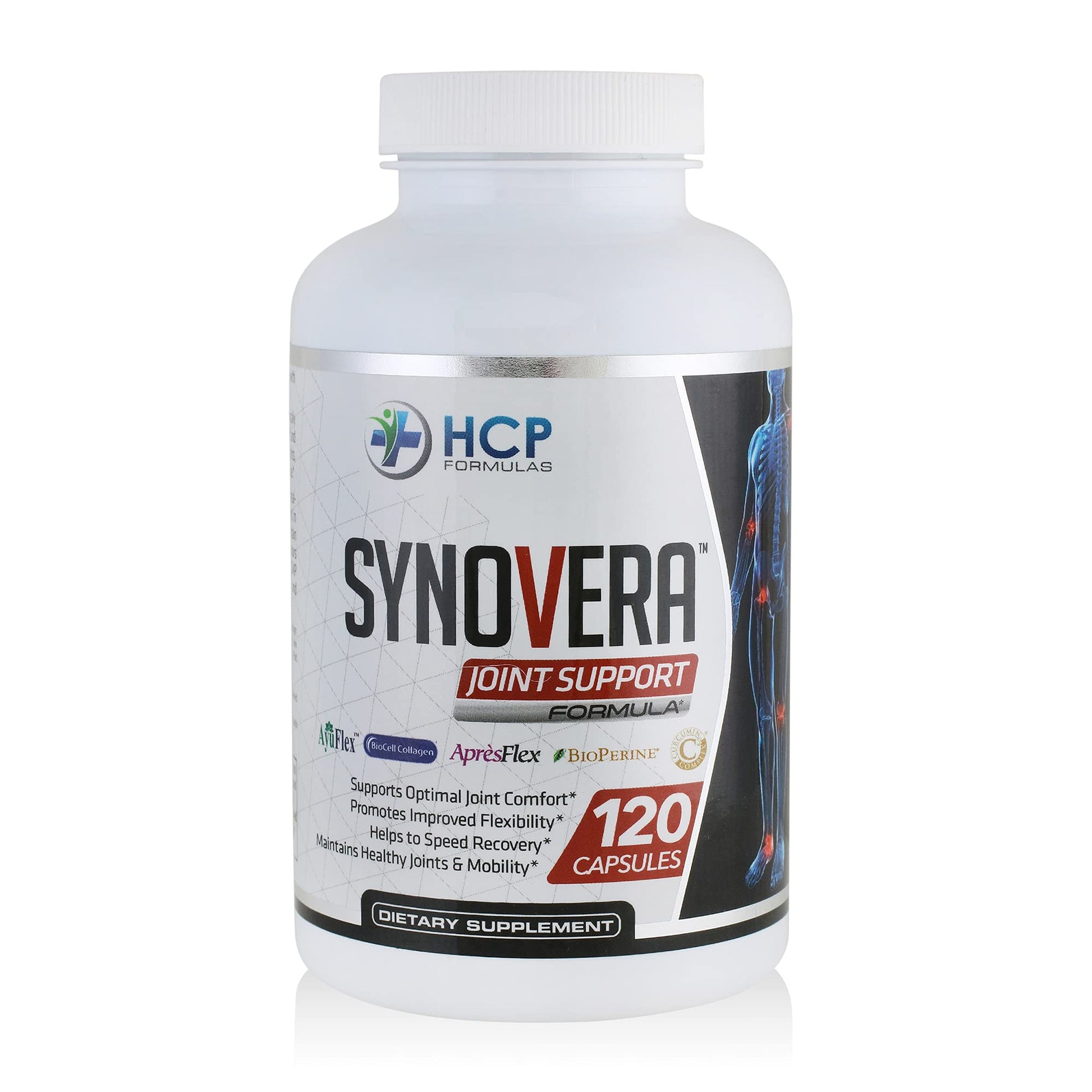 HCP Formulas - Synovera - Joint Support Complex with Turmeric Extract & Collagen - Mobility & Flexibility - Healthy Joints, Tendon, Ligament, and Synovial Tissue - Dietary Supplement - 120 Caps HCP FormulasBuy Supplements Australia