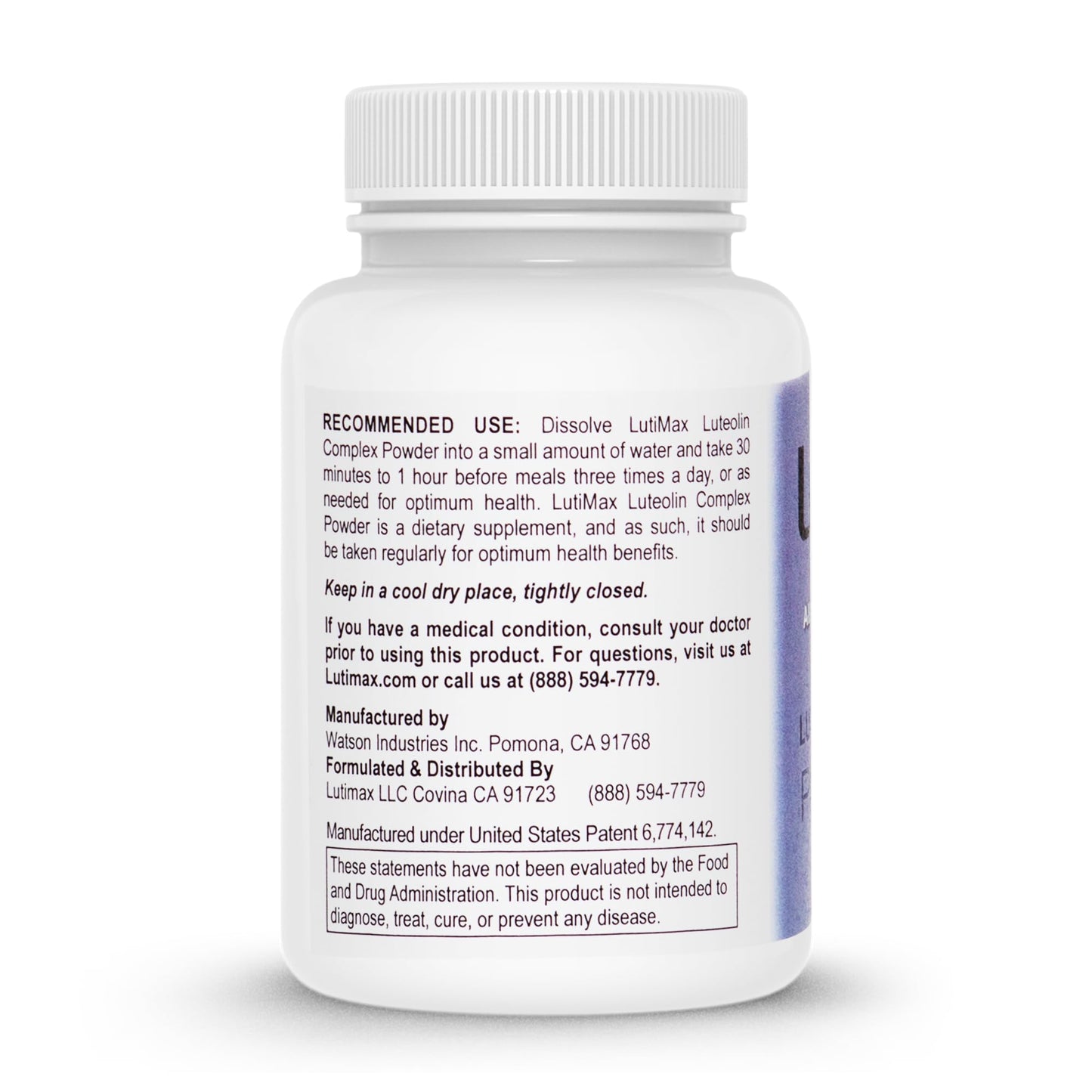 Lutimax Luteolin Complex Powder Brain Supplement with Rutin - Nootropic Brain Supplements for Memory and Focus to Improve Brain Health - Antioxidant Supplement for Immune Support - 100 Servings Solo LutiBuy Supplements Australia