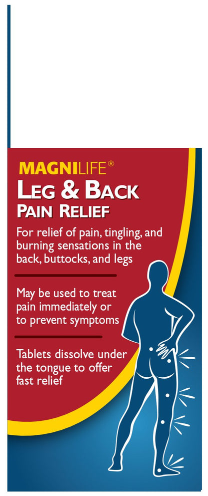 MagniLife Leg & Back Pain Relief Tablets,125 Ct, Fast-Acting Pain Relief Naturally Soothes Burning, Tingling & Stabbing Aches, Symptomatic or Preventative, Non-Habit Forming Quick-Dissolve Tablets MagniLifeBuy Supplements Australia