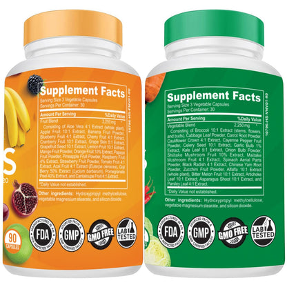 The Vitamin Kitchen Fruit and Veggie Supplements-90 Fruits, 90 Veggies Capsules The Vitamin KitchenBuy Supplements Australia