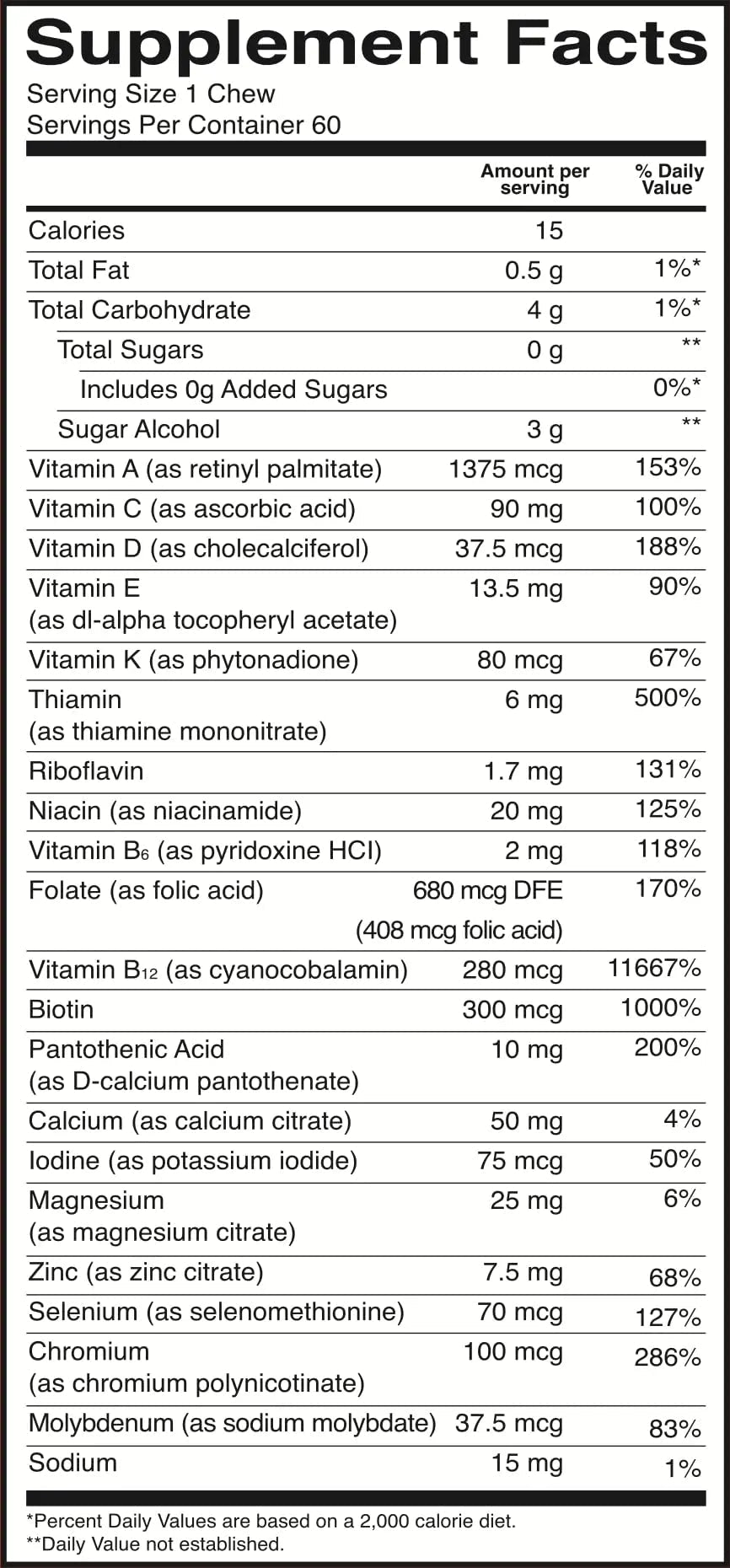BariatricPal Iron-Free Multivitamin Soft Chew - Fruit Punch (60 Count) BariatricPal