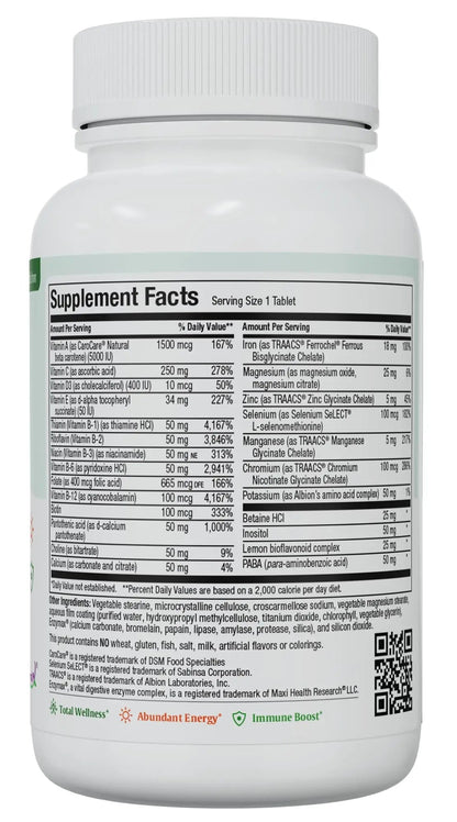Maxi Health Complete Once Daily Vitamins for Men & Women - Multivitamin for Women & Men Maxi Health