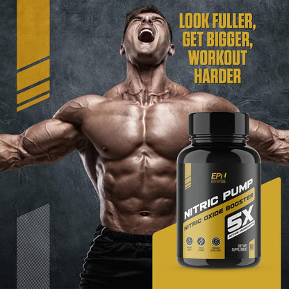 Nitric Pump 5X | #1 Rated Nitric Oxide Booster Supplement | Stim Free Pre Workout EPN SupplementsBuy Supplements Australia