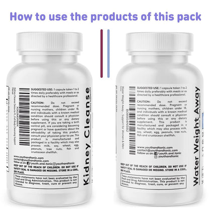 Youth & Tonic Daily Water Retention Pills for Kidney Cleanse Swelling and Excess Body Fluid Youth & TonicBuy Supplements Australia