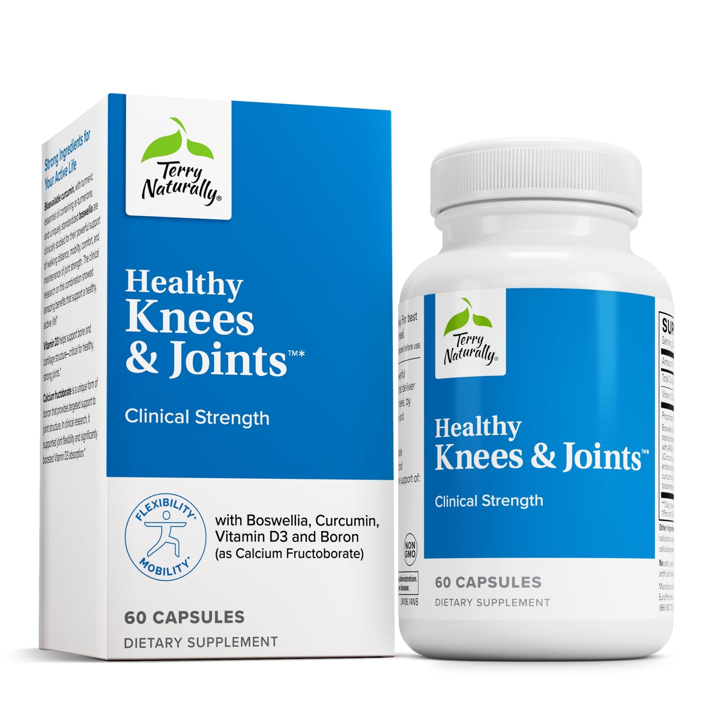 Terry Naturally Healthy Knees & Joints - Dietary Supplement to Support Bone Health & Joint Flexibility - Healthy Knee & Hip Aid with Calcium Fructoborate - 60 Capsules Terry NaturallyBuy Supplements Australia