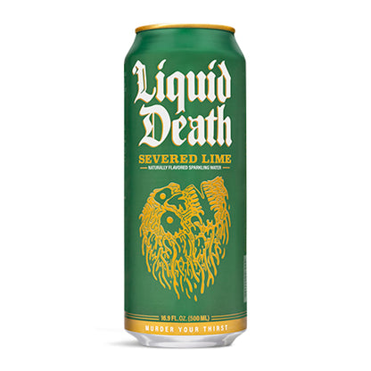 Liquid Death Flavored Sparkling Water with Agave, Severed Lime, 16.9 oz Tallboys (12-Pack) Liquid DeathBuy Supplements Australia
