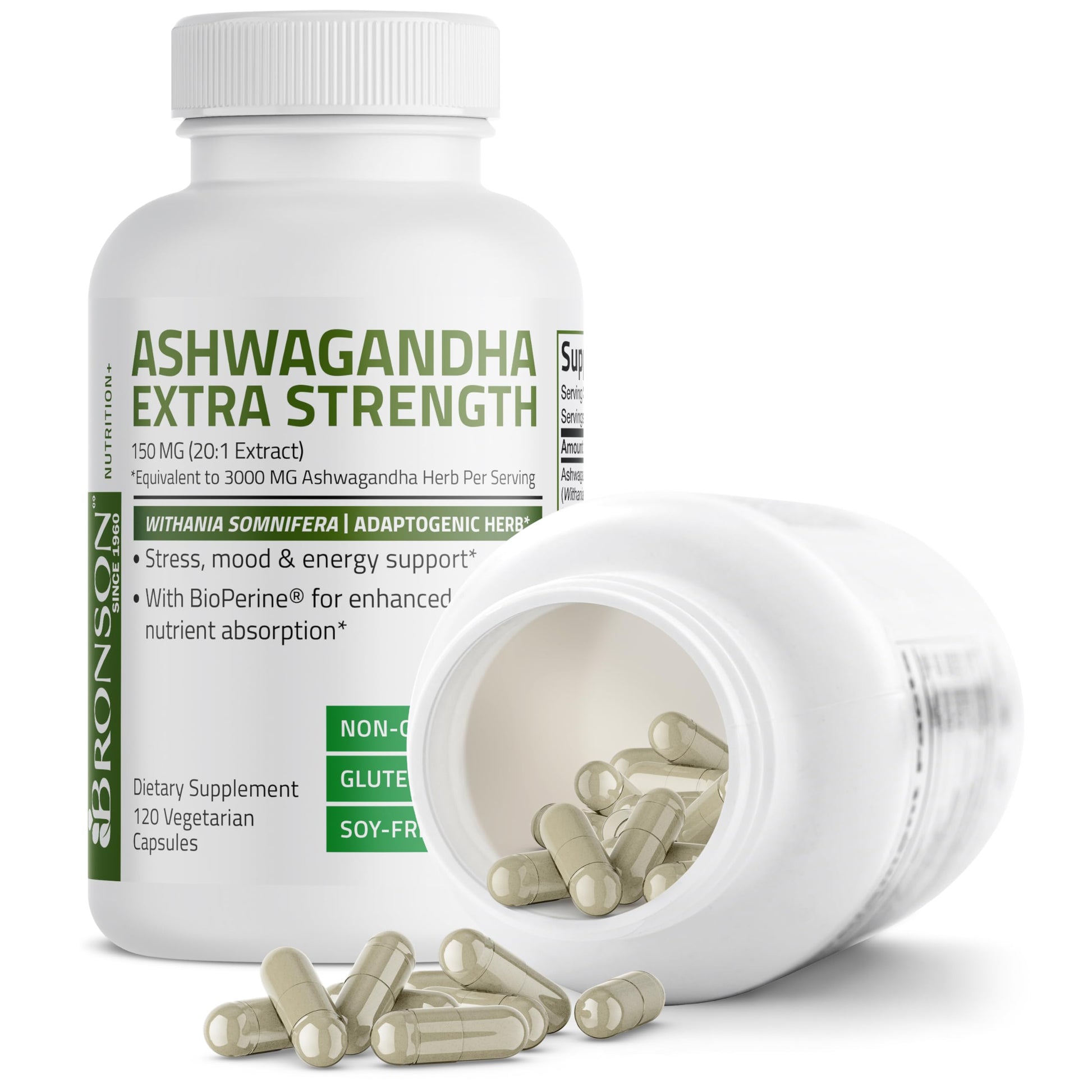 Bronson Ashwagandha Extra Strength Stress & Mood Support with BioPerine BronsonBuy Supplements Australia