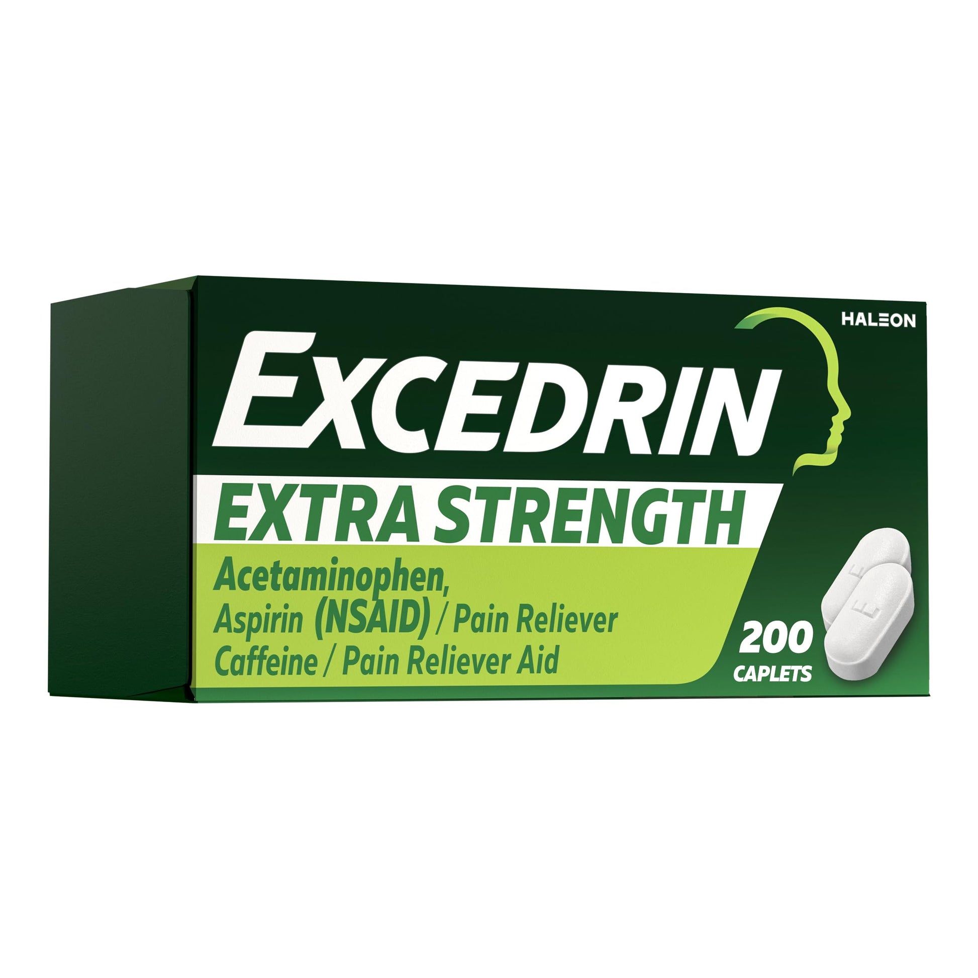 Excedrin Extra Strength Pain Relief Caplets for Headache Relief, Acetaminophen 250mg, Aspirin 250mg, Caffeine 65mg, Pain Reliever, 200 Count ExcedrinBuy Supplements Australia