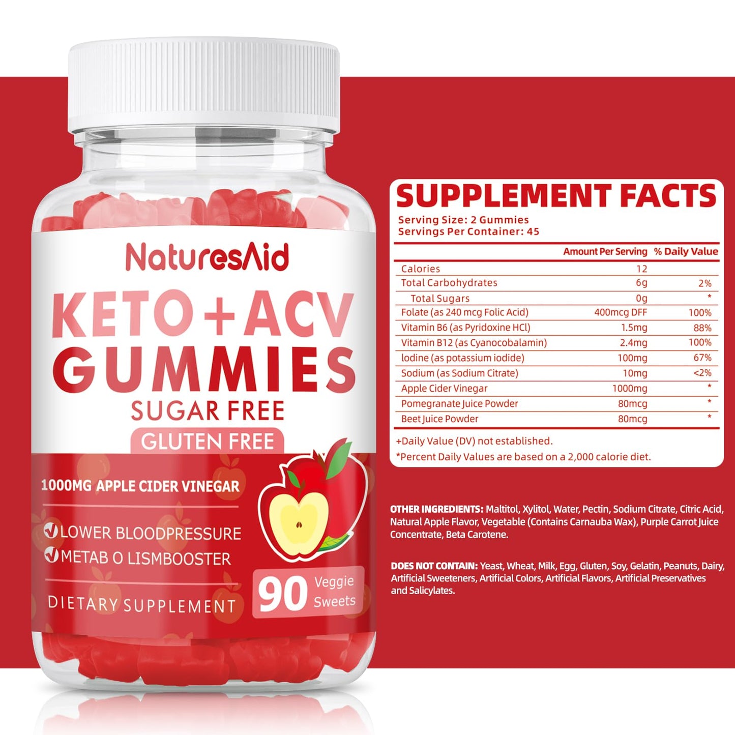 90 CT Keto Acv Gummies for Advanced Weight Loss & Belly Fat Burn - Pro Active Super Natures AidBuy Supplements Australia