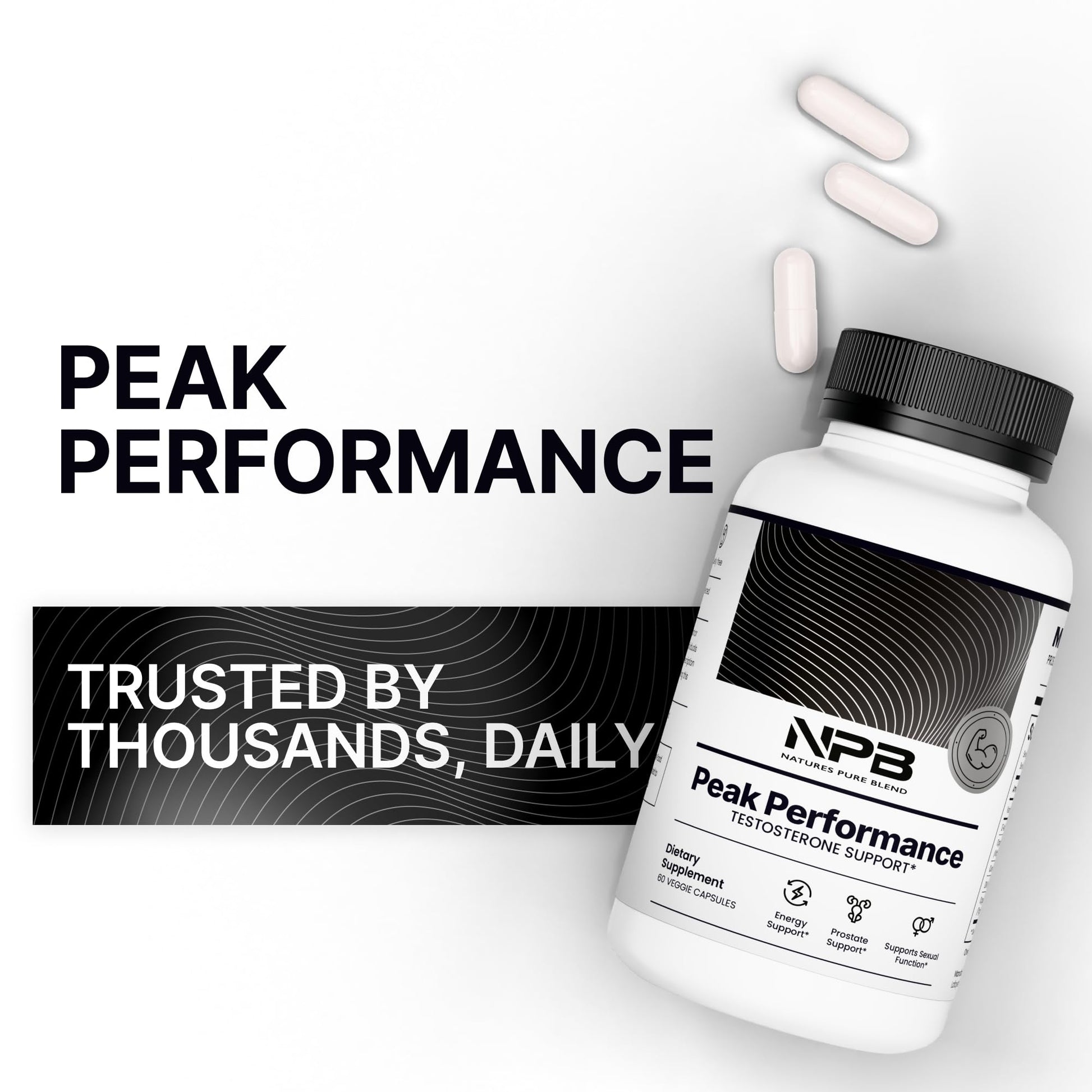 Nature's Pure Blend Peak Performance – Testosterone Supplement for Men with D-Aspartic Acid, Ashwagandha & DIM – Mens Prostate Health Support, Muscle Strength & Energy – Prostate Supplement Nature's Pure BlendBuy Supplements Australia