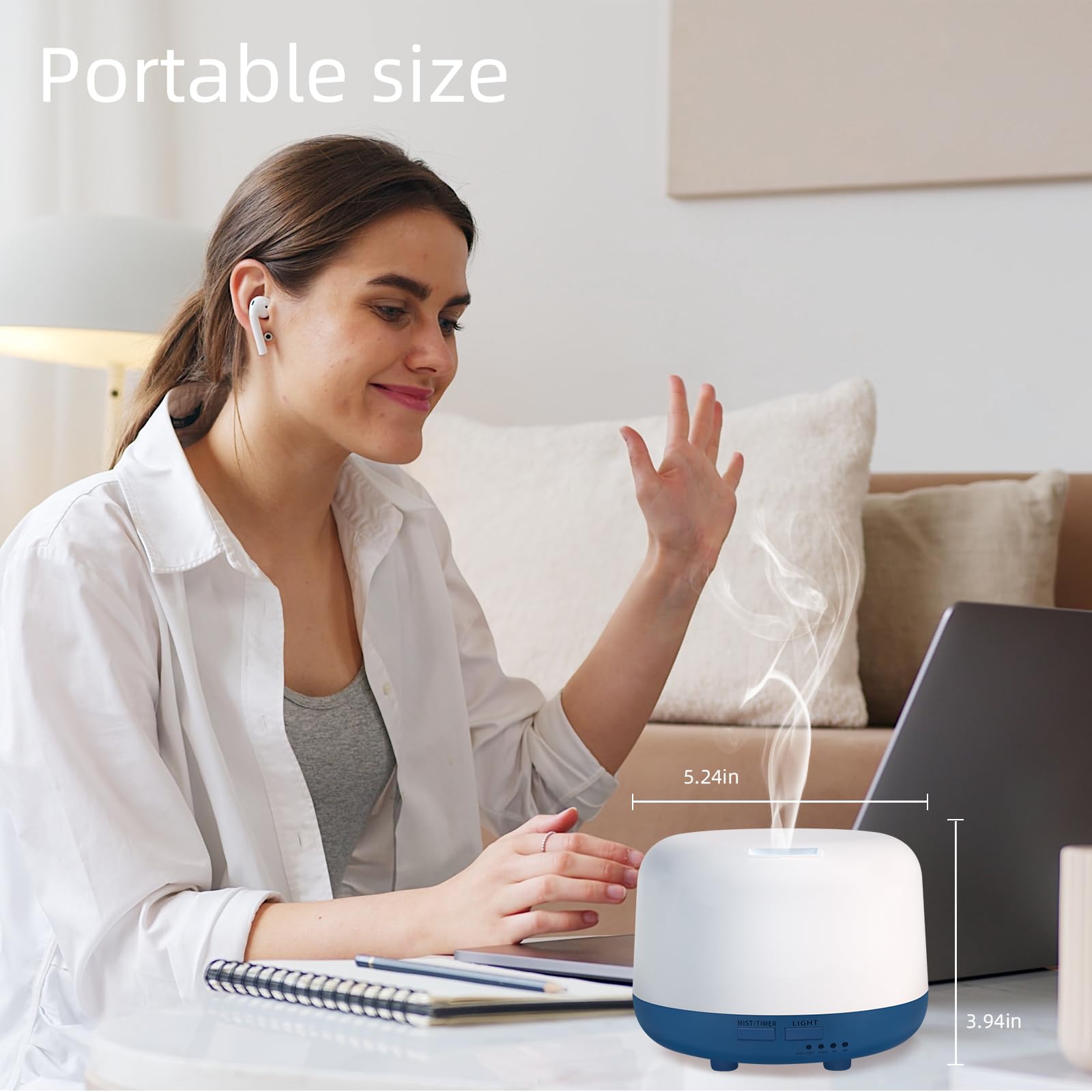 Marchred 300ML Essential Oil Diffuser with Remote Control, 7 LED Color Changing Light MarchredBuy Supplements Australia