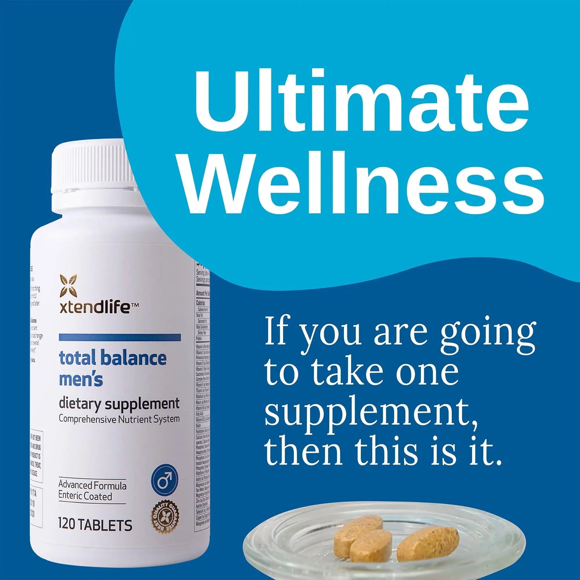 Xtendlife Total Balance Men’s Multivitamin for Immune, Heart, Digestive & Cellular Health - Daily Support Xtendlife
