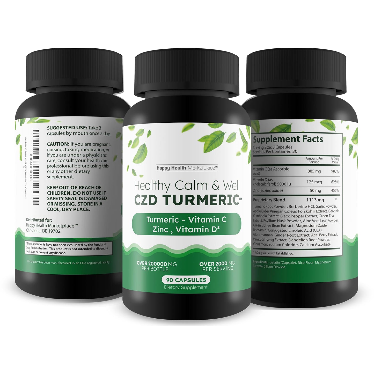 Healthy Calm & Well CDZ Gummies Capsules - Our Best CDZ Supplement Vitamin C D and Zinc - Turmeric Vitamin C D Zinc Magnesium - Our Best Calmwell Cdc Gummies Capsules Zinc Vitamin C Vitamin D Turmeric Happy Health MarketplaceBuy Supplements Australia