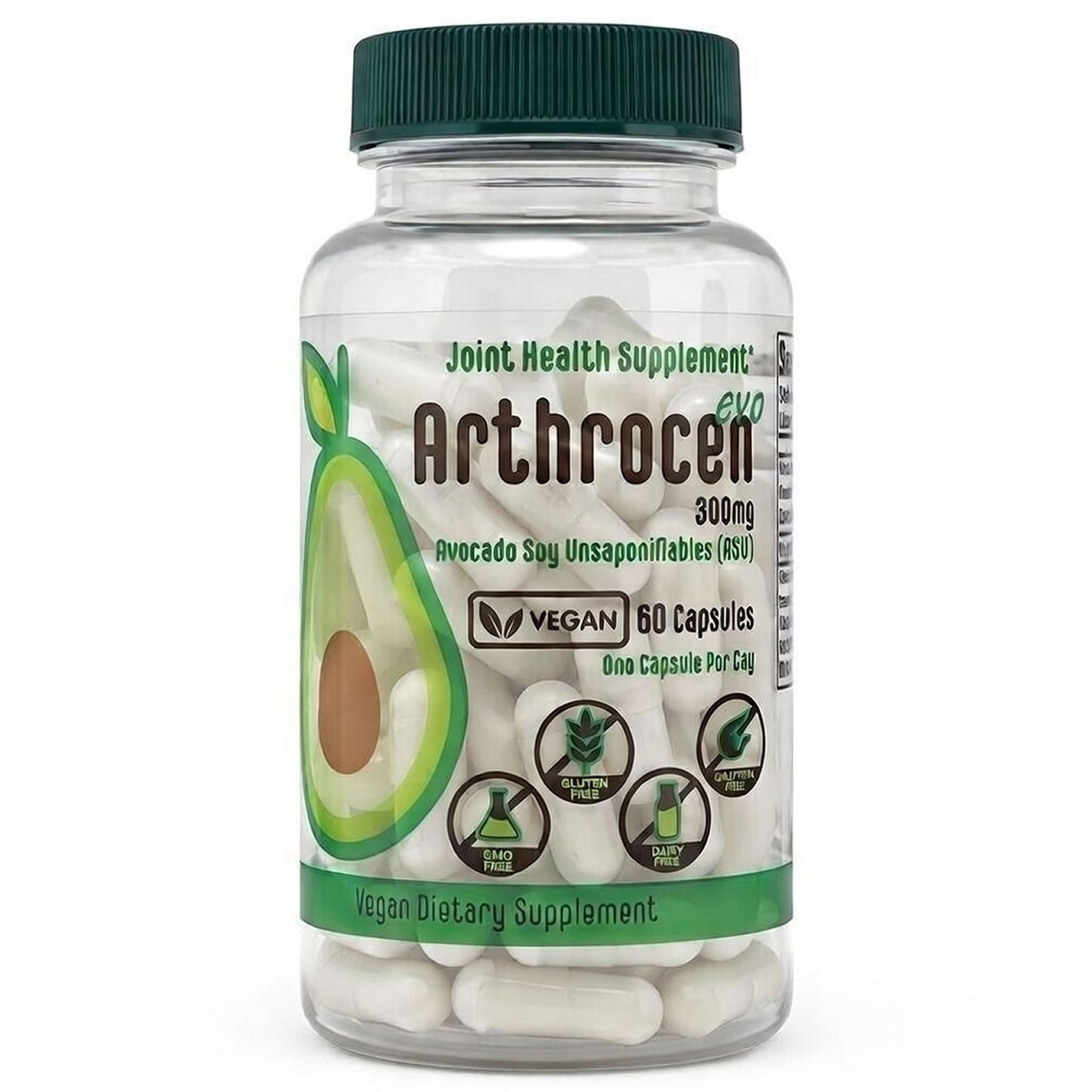 Arthrocen EVO ASU 300 mg Vegan Joint Comfort & Mobility Support Supplement – Clinically Evaluated, Made in USA Plant-Based Formula, Glucosamine Alternative, 60 Capsules (2 Months) ArthrocenBuy Supplements Australia